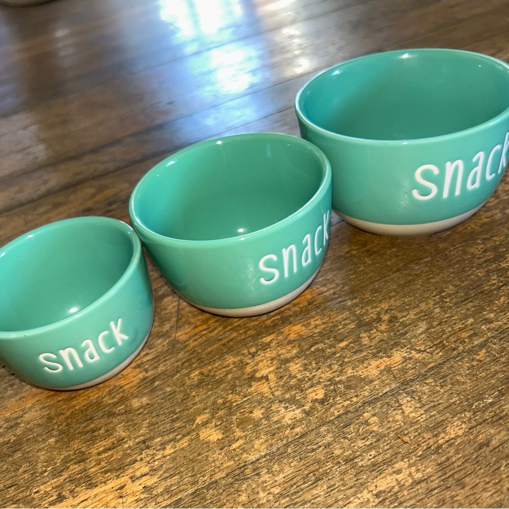 Teal Small Snack Bowls Set